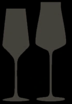 Originalillustration des Champagner- und Sektglases